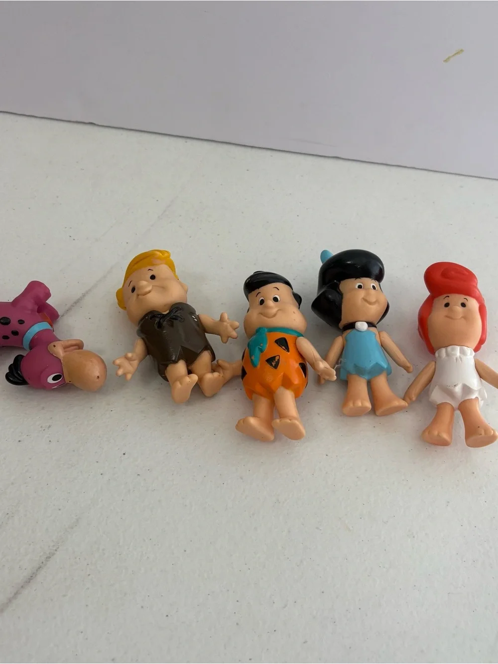 Vtg 1986 Flintstone Kids Lot of 5 Coleco Figures School Fred Wilma Barney Dino